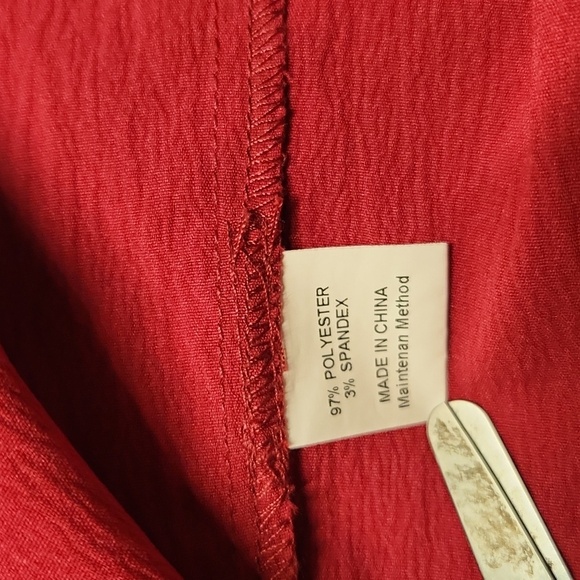 ANRABESS XXL DRESS COLOR WINE RUFLEE SLEEVE. - Picture 12 of 13